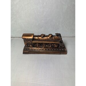 Vintage Uniquely Detailed Bronze Train #901  Desk/Shelf Decoration 5" Long
